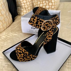 Qupid Leopard Suede Heels Carissa-04 Style